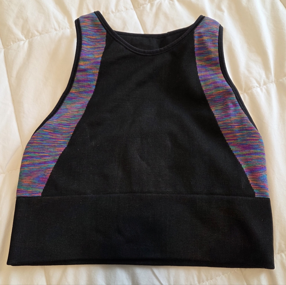 Lululemon Athletica Black Tank with Multicolor Accents